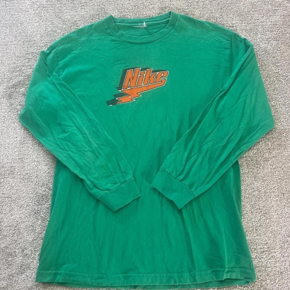 Vintage Nike Long Sleeve T-Shirt Men's Large Athletic Logo 90s Streetwear Tee